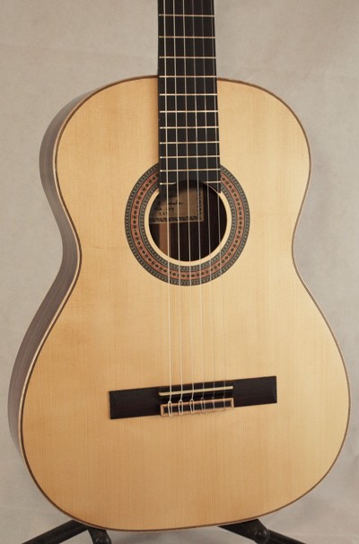 Classical guitar front closeup